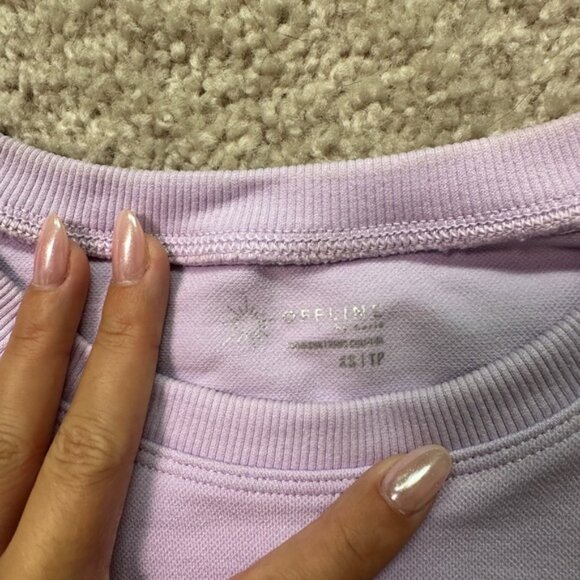 Aerie lavender athletic fitted crop top - Picture 2 of 4